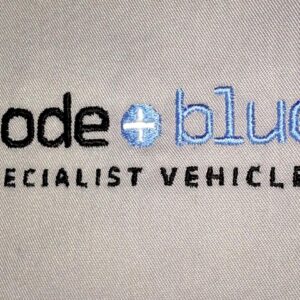 Code Blue Embroidery on Uniform Southampton